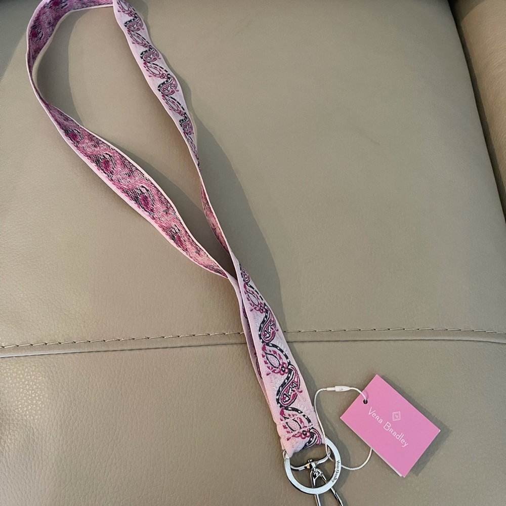 NWTVera Bradley Felicity Paisley Pink Lanyard - Picture 5 of 6